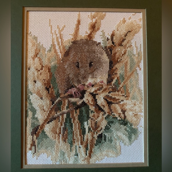 Two tapestries in frames no glass of forest animals - Picture 3 of 4